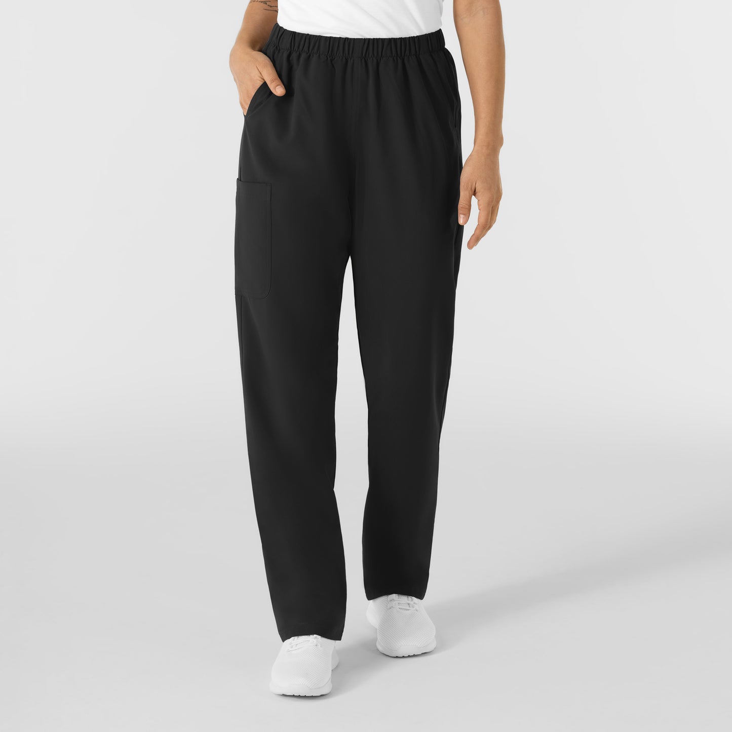 NURTUR 5680 Unisex Straight Leg Cargo Scrub Pants Black