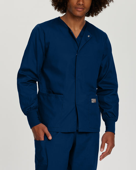 Scrub Zone 75231 Unisex 3 Pocket Warm Up Scrub Jacket Navy Image