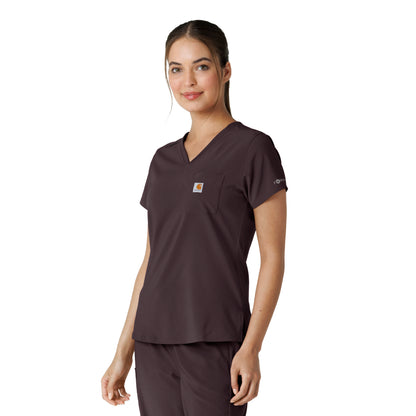 Force Cross-Flex C13410 Women's Tuck-In Scrub Top Dark Sepia