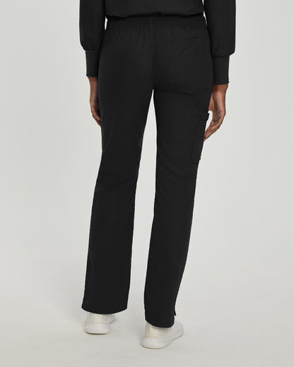 Essentials 8380 Women's Cargo Scrub Pants Black Image