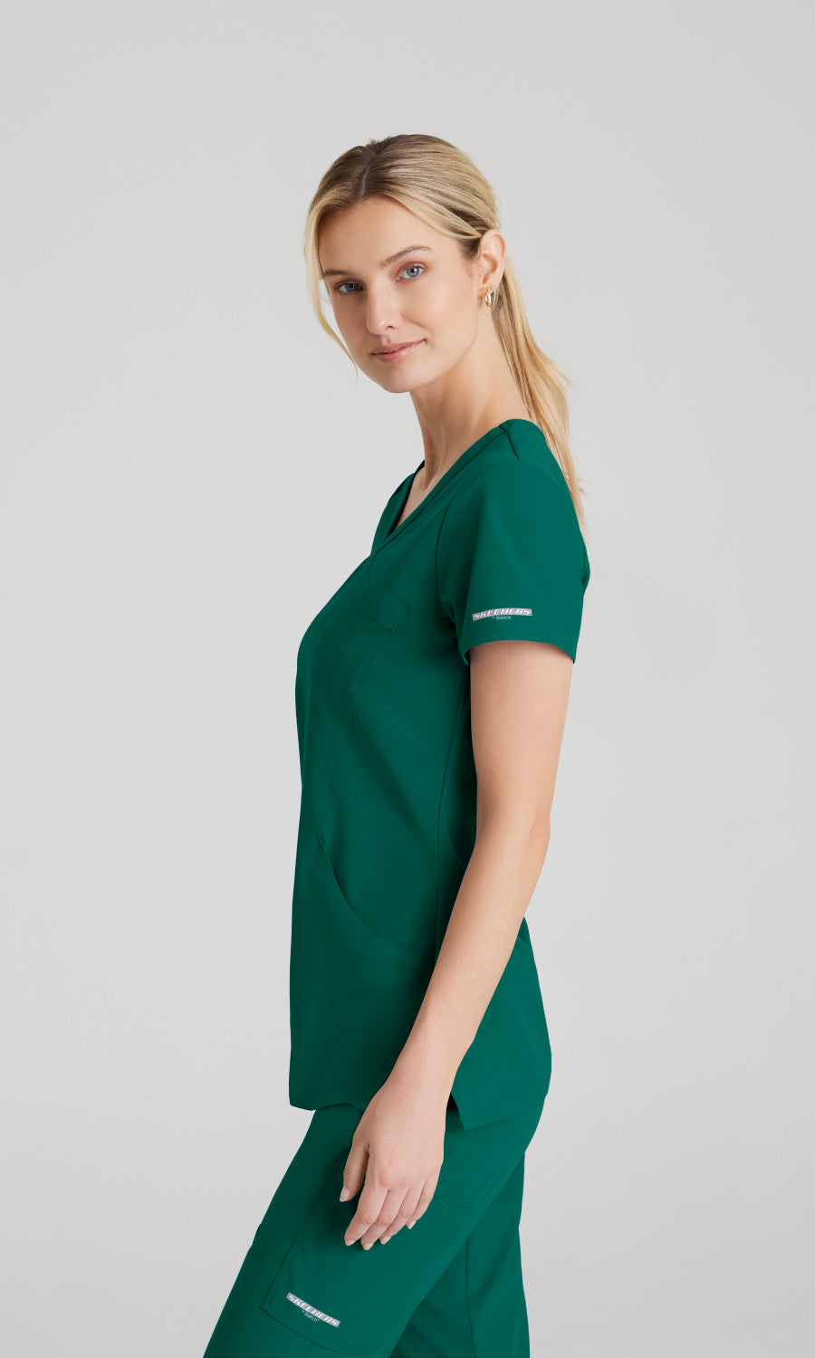 Skechers SK102 Reliance Scrub Top Hunter Green