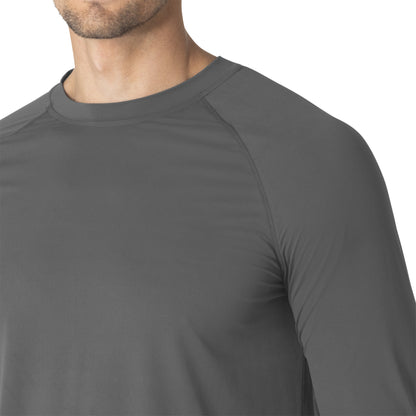 Force Sub-Scrubs C32002 Men's Performance Long Sleeve Tee Pewter Model Image Left Side | Carhartt