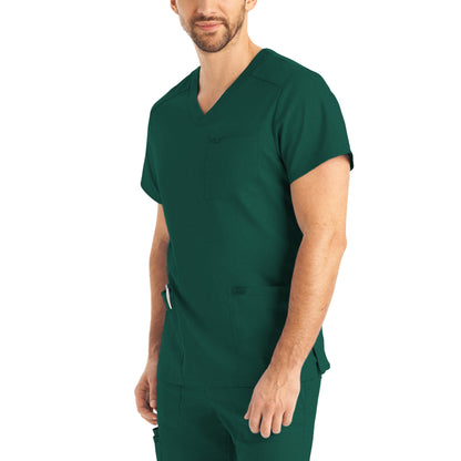 ProFlex LT109 Men's 4 Pocket V Neck Scrub Top Hunter Image