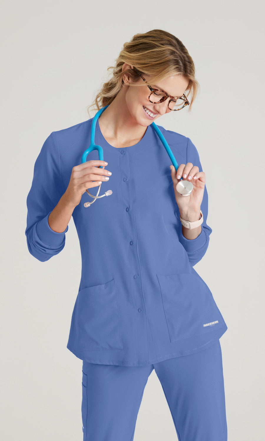 Skechers SK401 Stability Scrub Jacket Ciel Blue