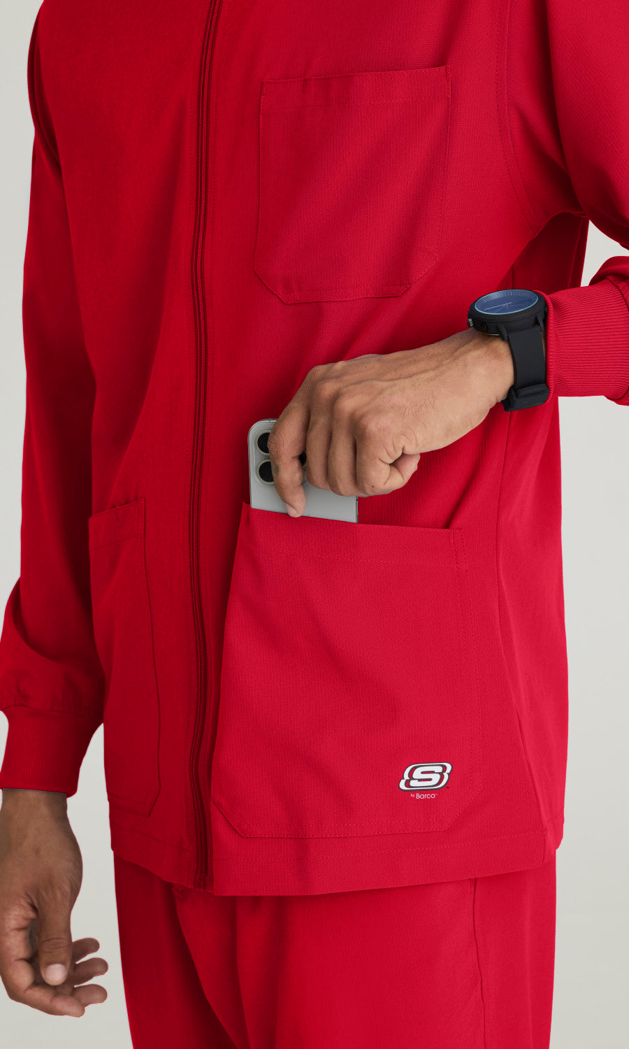 Skechers SK0408 Structure Scrub Jacket True Red