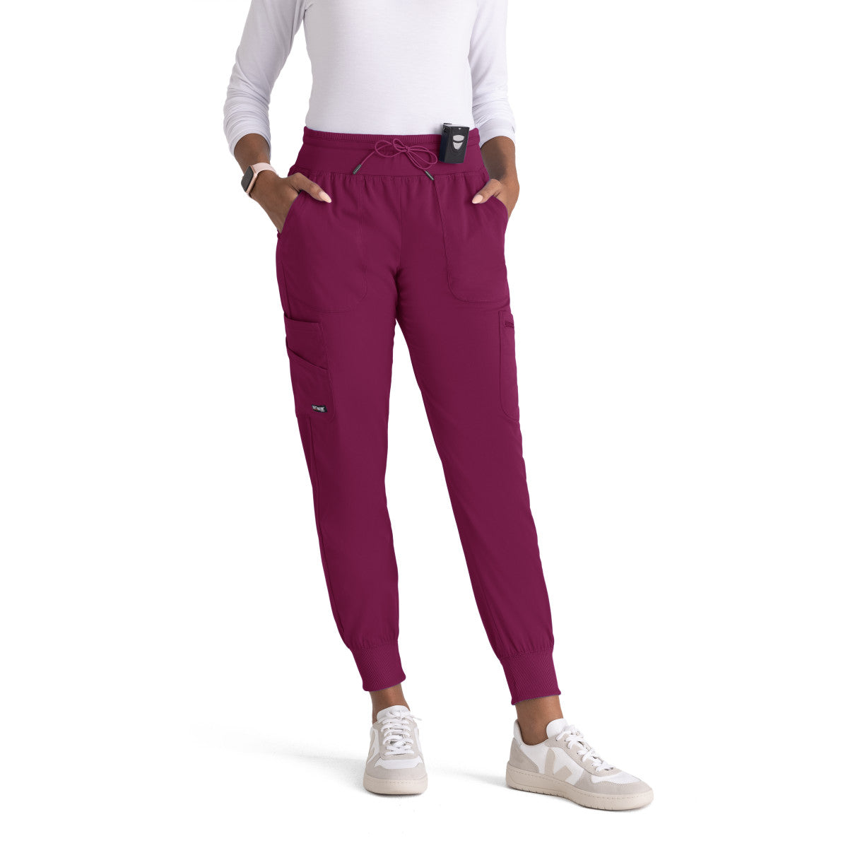 Greys Anatomy Stretch GRSP527 Carly Jogger Wine