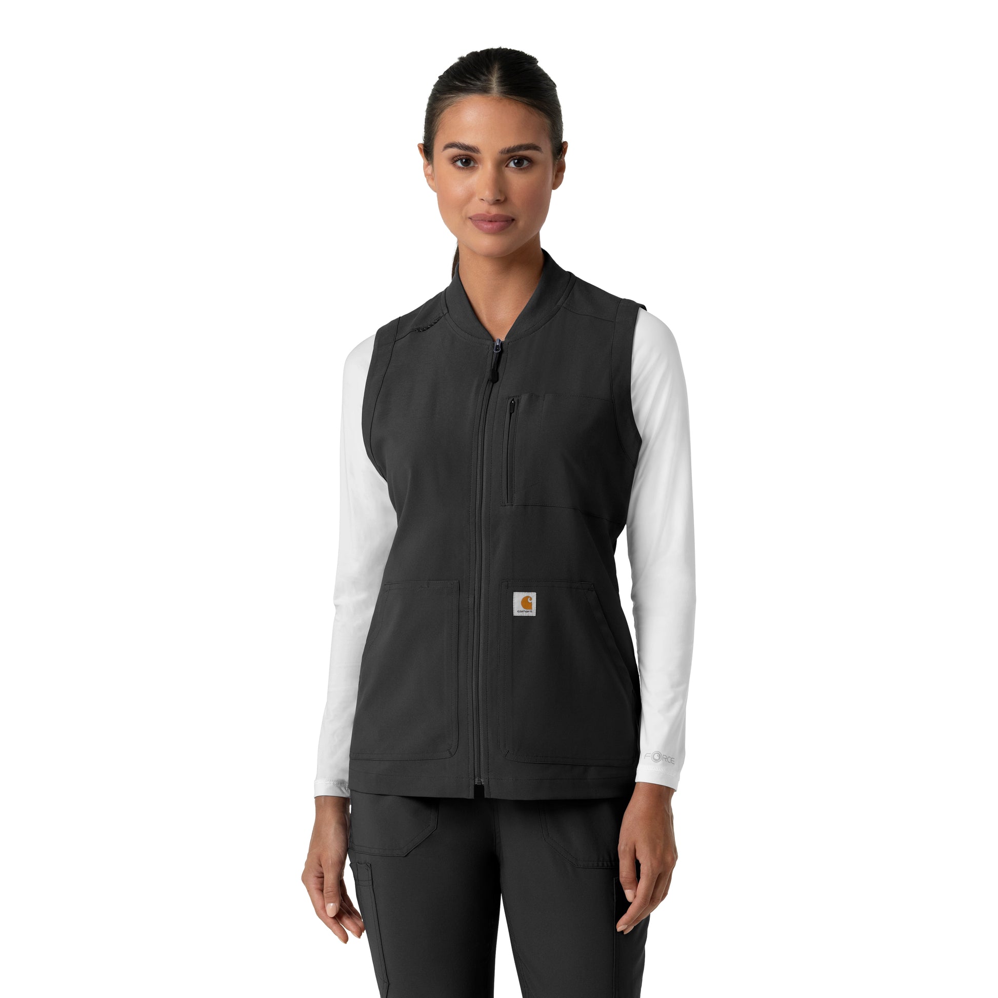 Force Cross-Flex C82510 Women's Lightweight Scrub Vest Black