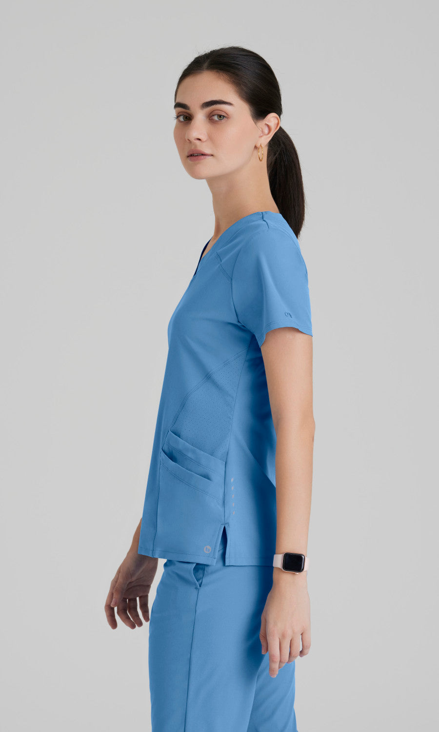 Barco One 5106 Pulse Scrub Top Ciel Blue