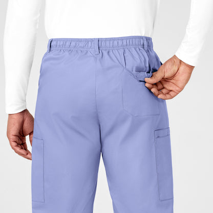 WonderWORK 503 Men's Cargo Scrub Pants Ceil Blue Model Image Alternate | Wink