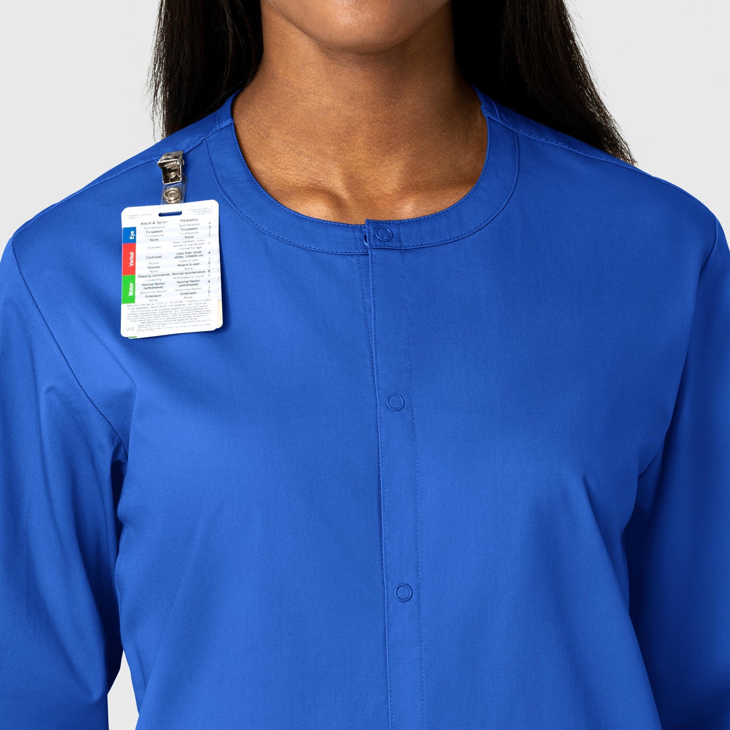 WonderWORK 800 Unisex Snap Front Jacket Royal Model Image Alternate | Wink