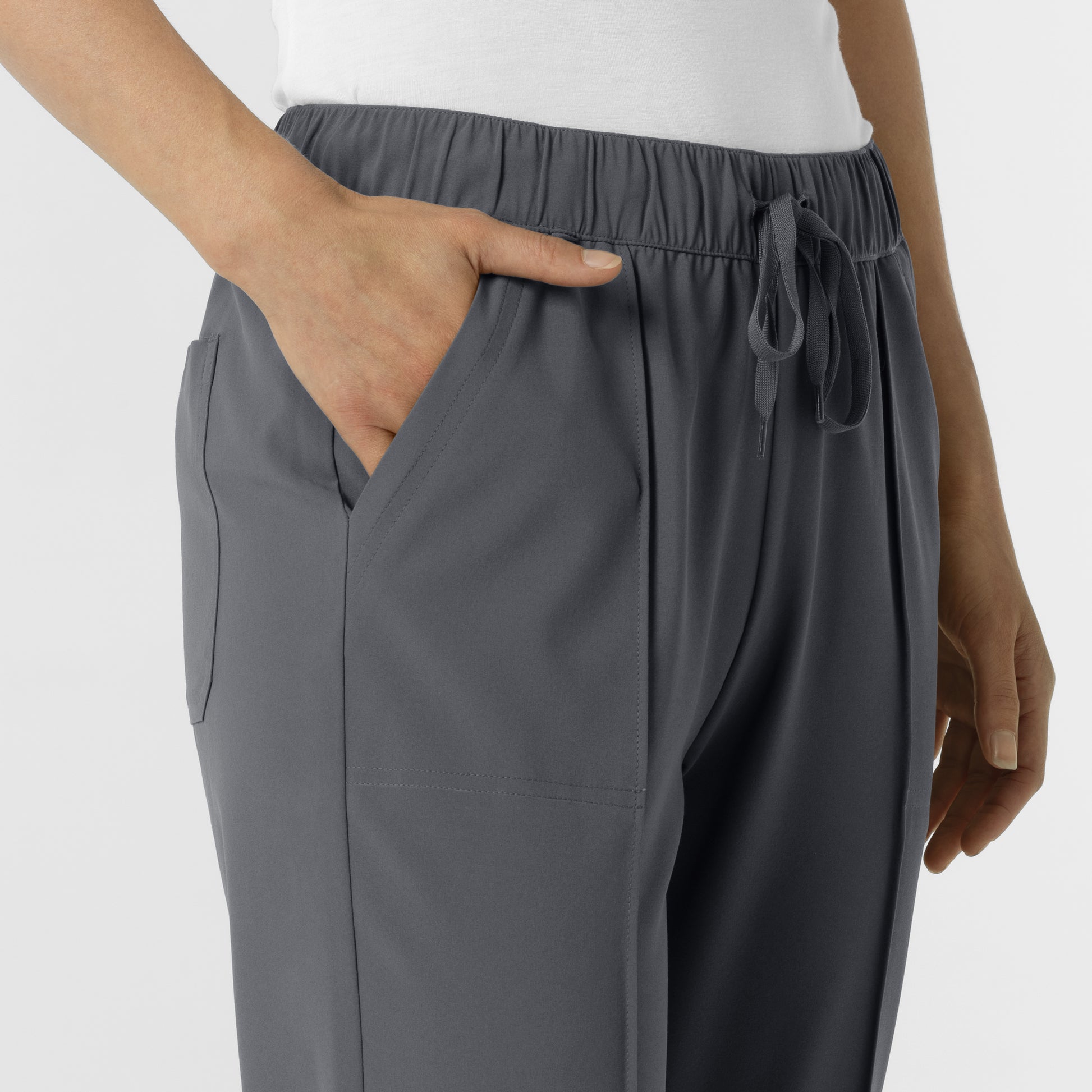 RENEW 5154 Women's Pintuck Scrub Pants Pewter