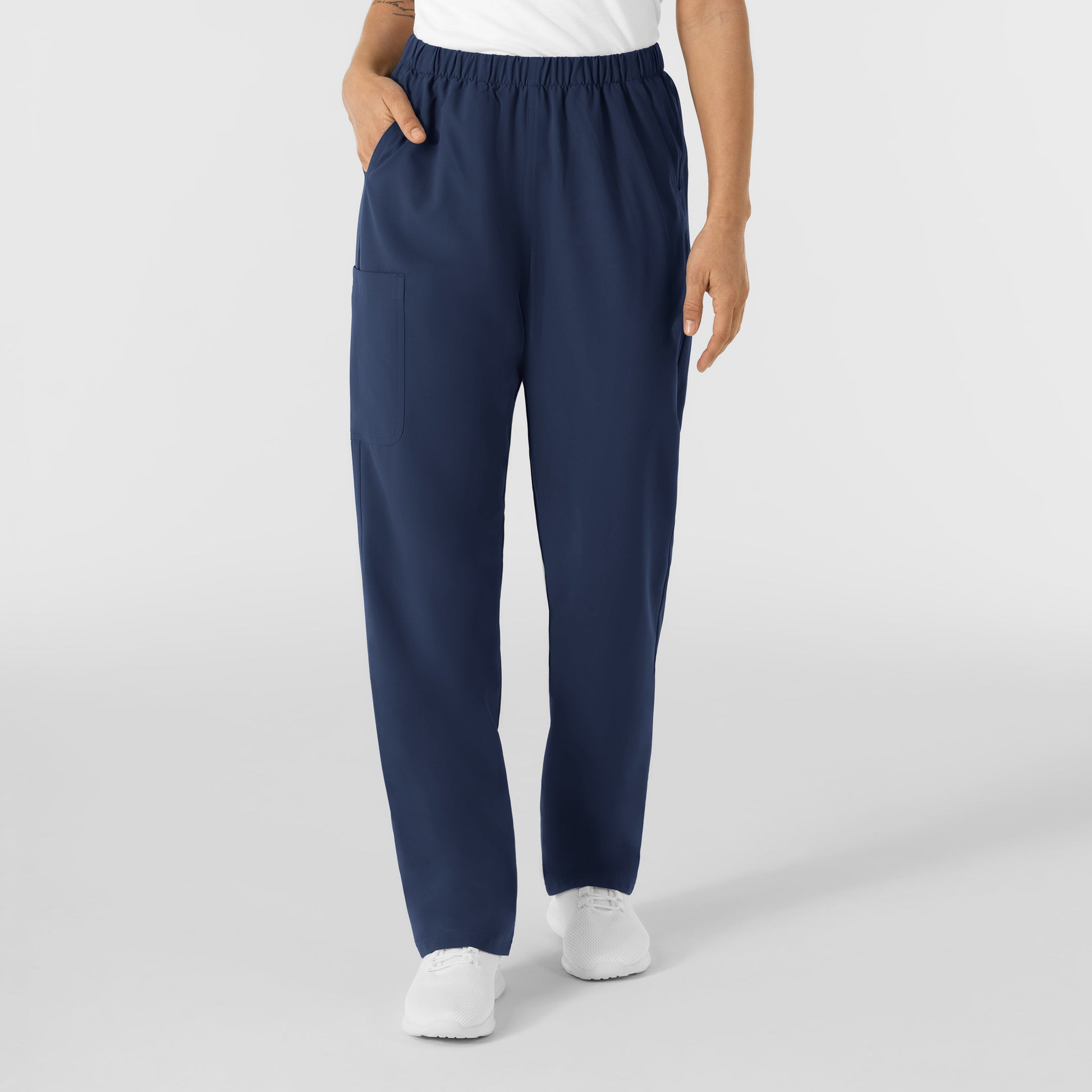 NURTUR 5680 Unisex Straight Leg Cargo Scrub Pants Navy