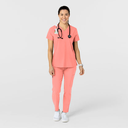 W123 5045 Women's Flex-n-Reach Track Scrub Pants Paradise Pink