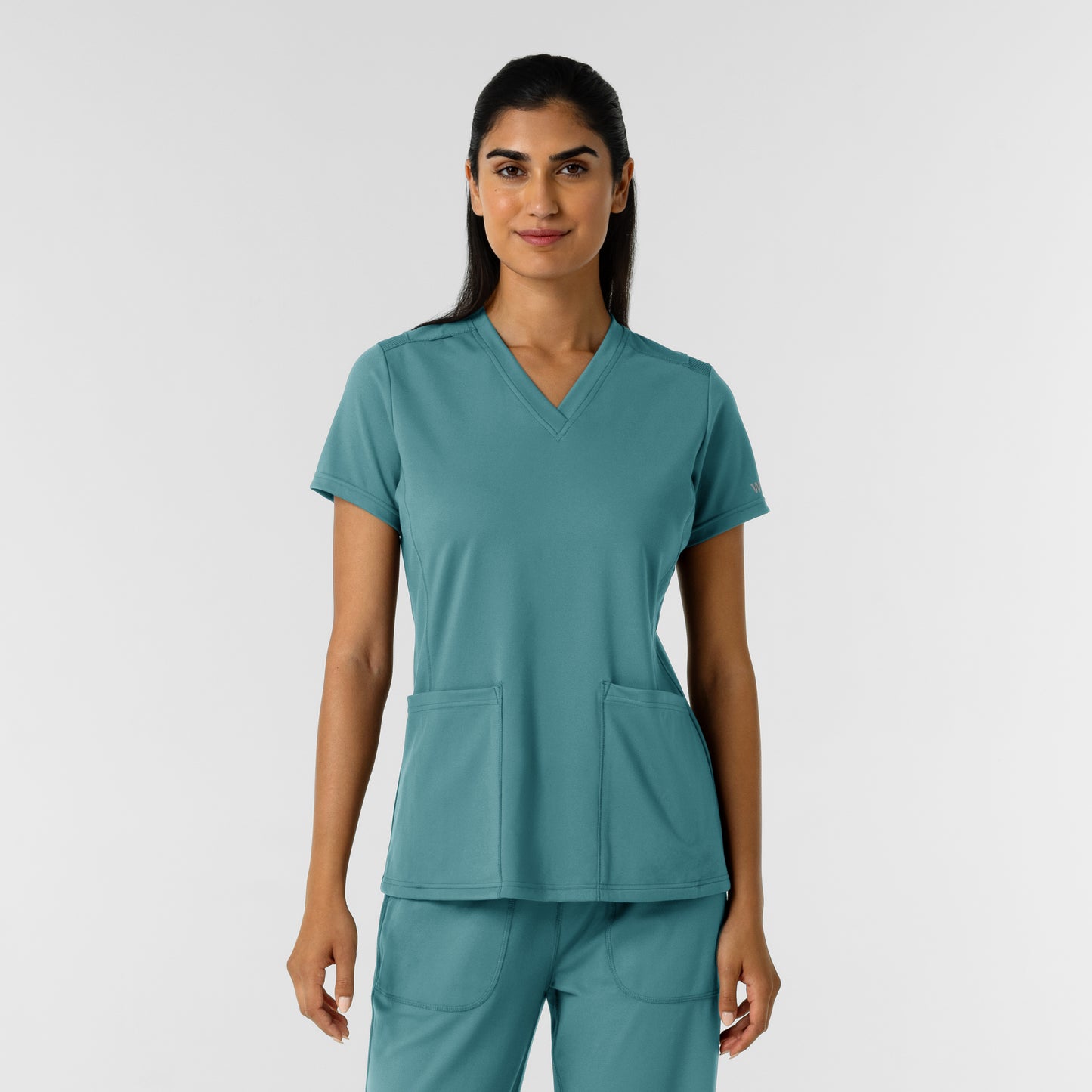 RENEW Knit 6559 Women's 2-Pocket Scrub Top Vintage Teal