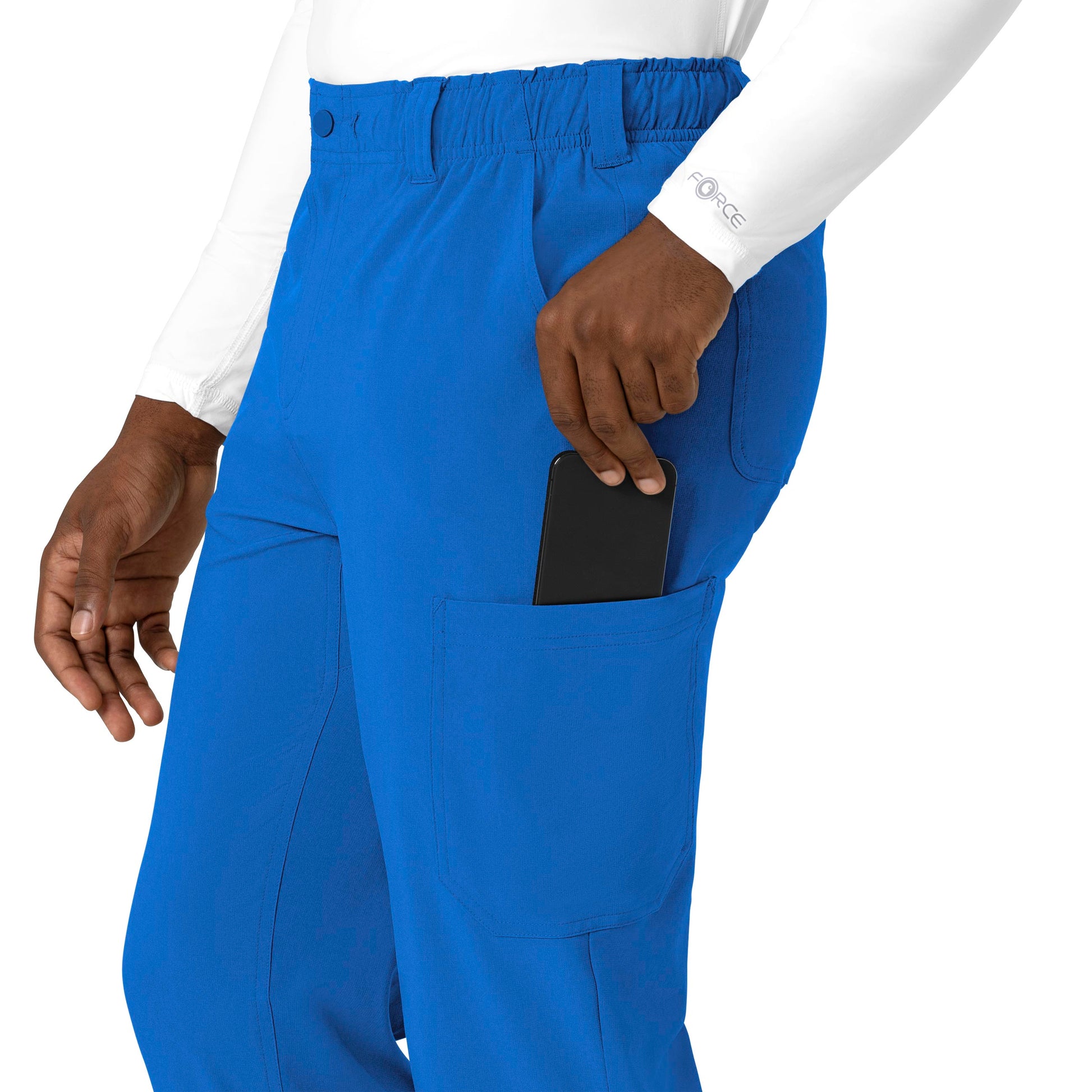 Force Cross-Flex C56410 Men's Straight Leg Scrub Pant Royal Model Image Alternate | Carhartt