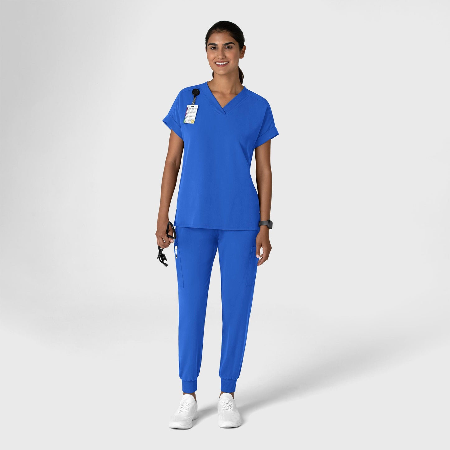 Nova 5132 Jogger Utility Scrub Pants Royal Model Image Alternate | Wink