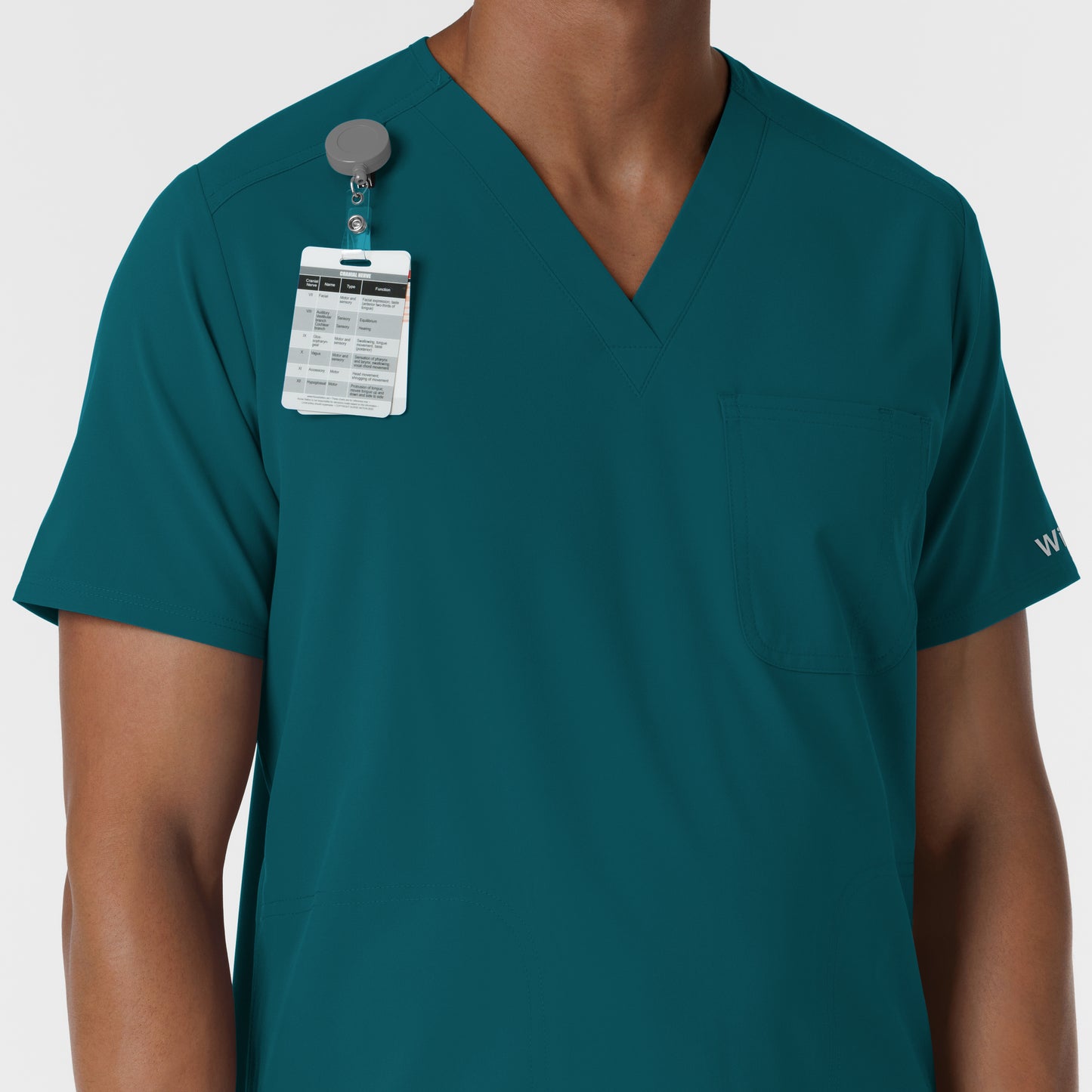 NURTUR 6380 Men's V-Neck Scrub Top Caribbean