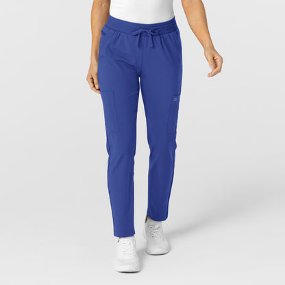 W123 5045 Women's Flex-n-Reach Track Scrub Pants Galaxy Blue