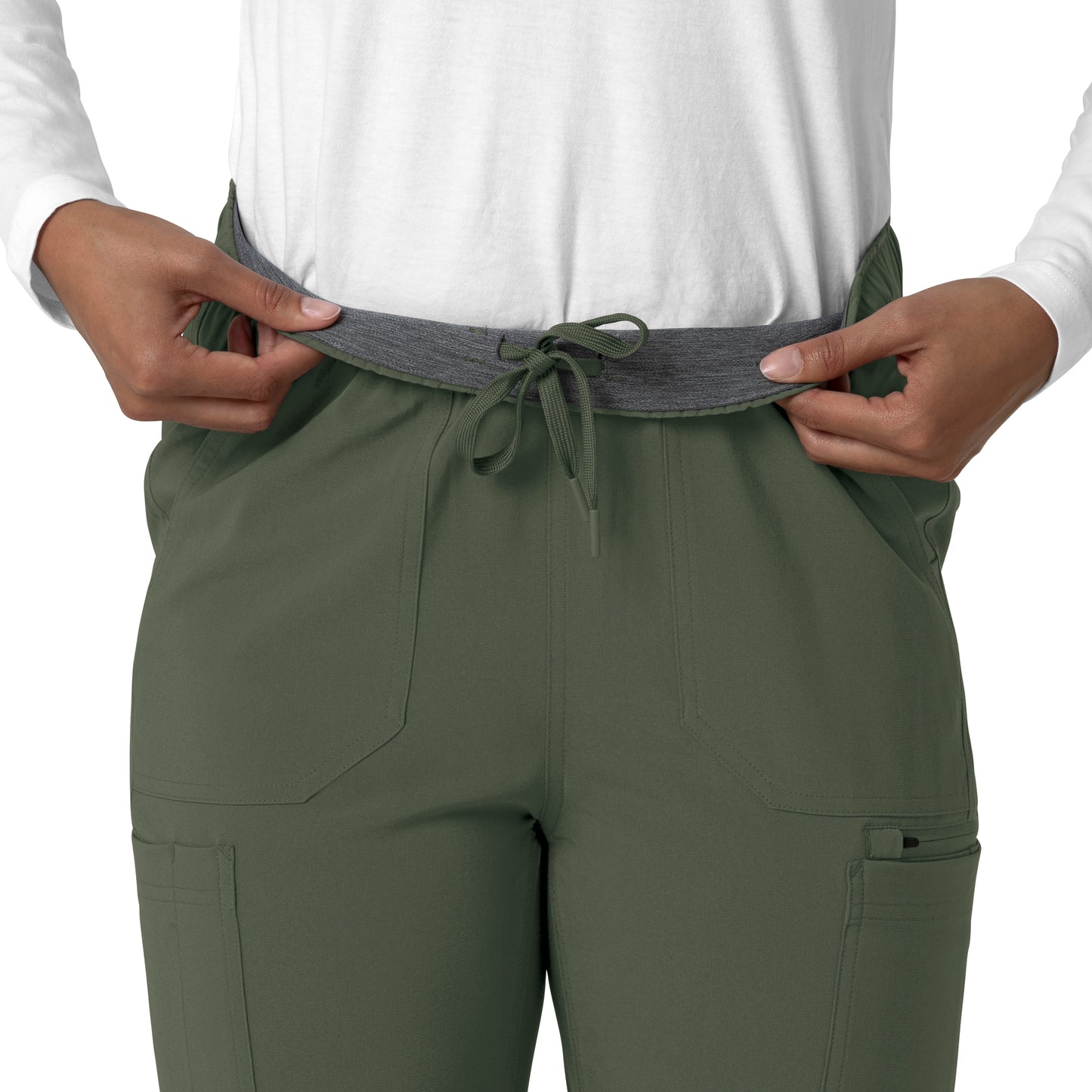 Force Cross-Flex C53210 Women's Straight Leg Cargo Scrub Pants Olive