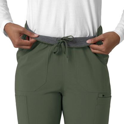Force Cross-Flex C53210 Women's Straight Leg Cargo Scrub Pants Olive