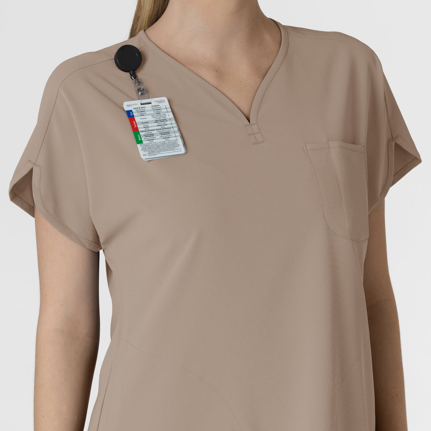 RENEW 6634 Dolman Scrub Top Haze Model Image Alternate | Wink