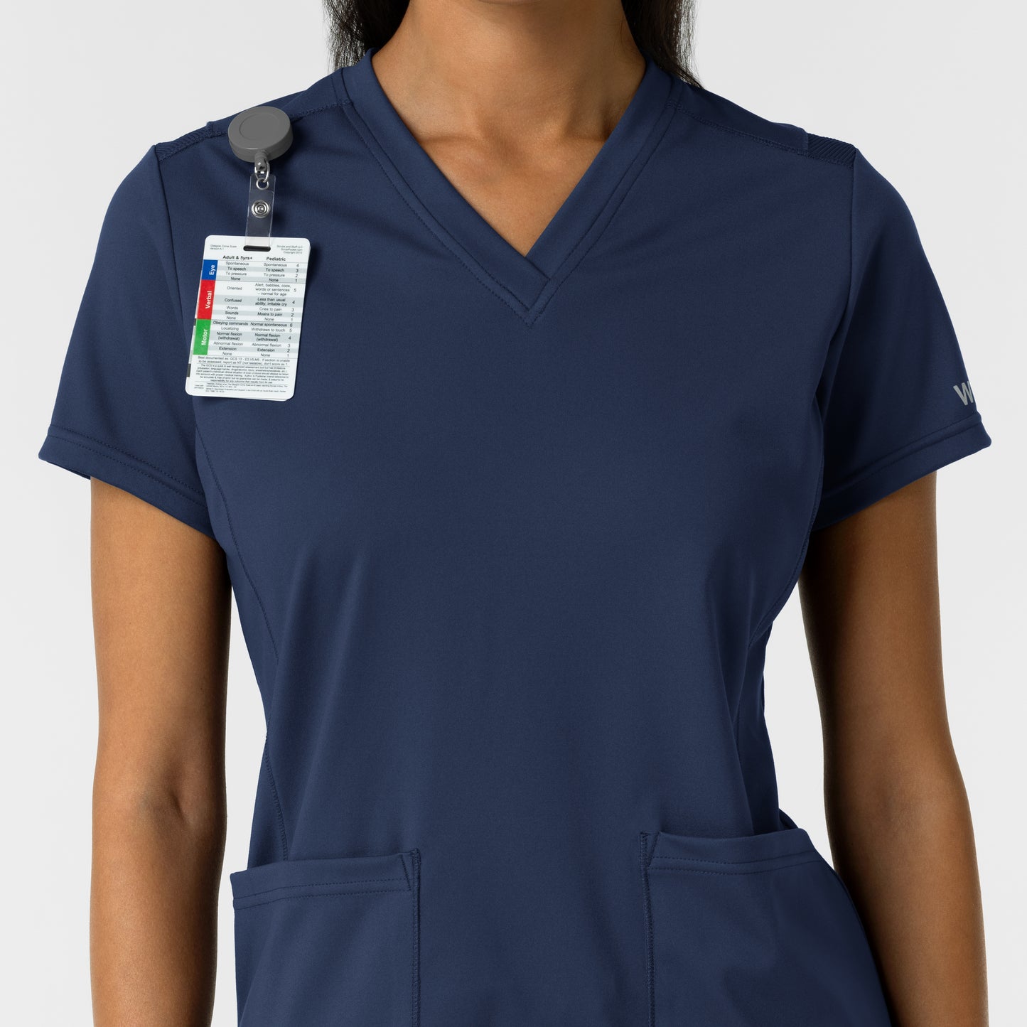 RENEW Knit 6559 Women's 2-Pocket Scrub Top Navy