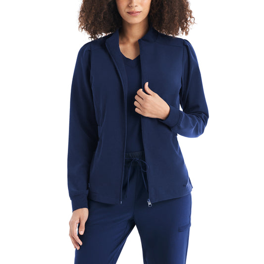 CRFT WJ704 Women's 2 Pocket Scrub Jacket Navy Image