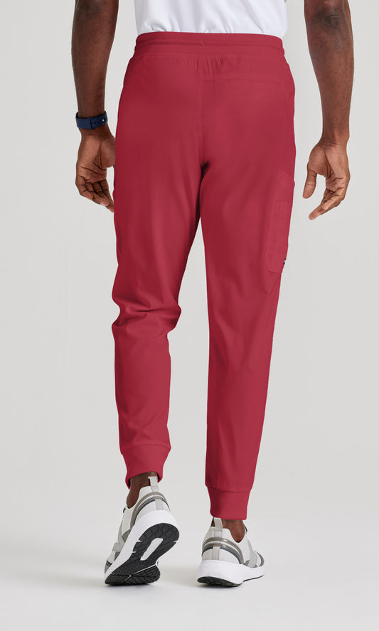 Grey's Anatomy Spandex Stretch GRSP550 Murphy Scrub Joggers Maple Red