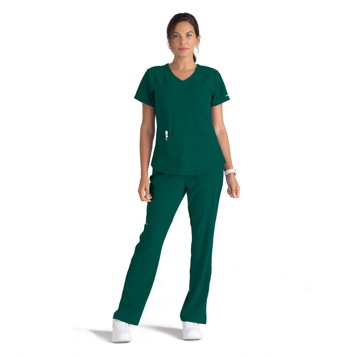 Skechers SK101 Breeze Scrub Top Hunter Green