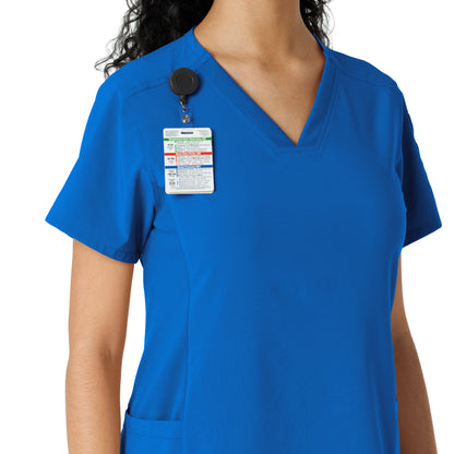 Force Cross-Flex C13310 Knit Panel Scrub Top Royal Model Image Alternate | Carhartt