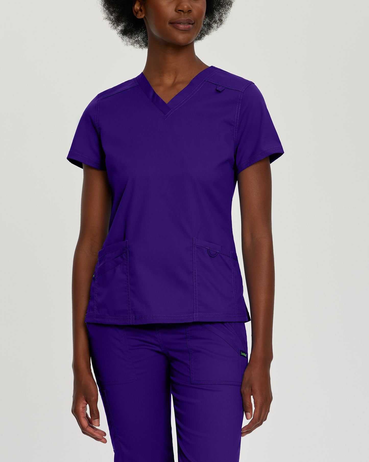 ProFlex 4160 Women's 3 Pocket V Neck Scrub Top Grape Image