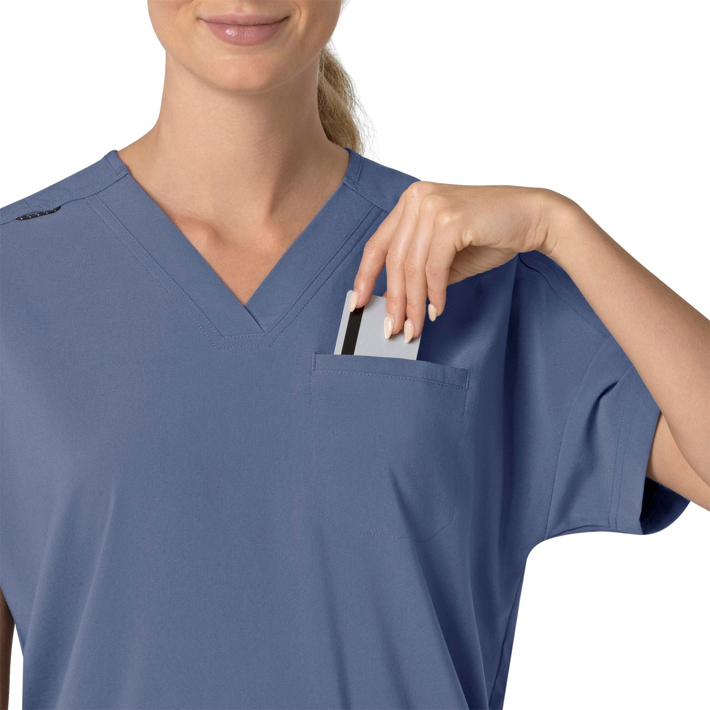 Force Cross-Flex C13110 Oversized V-Neck Scrub Top Riverside Model Image Alternate | Carhartt