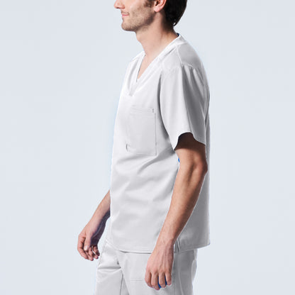 ProFlex LT108 Men's 2 Pocket V Neck Scrub Top White Image