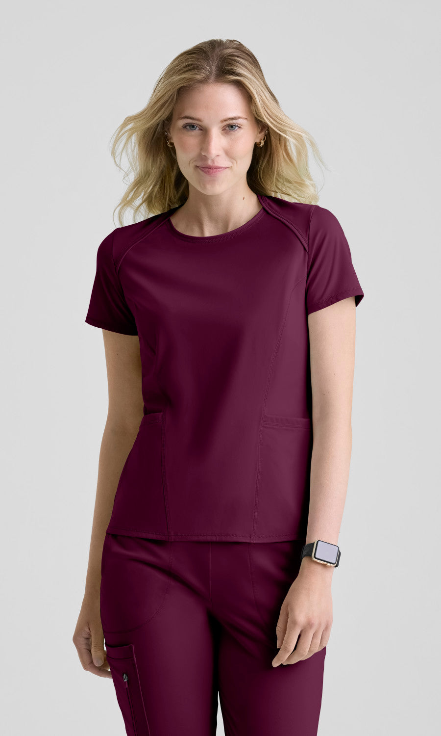 Grey's Anatomy Knits GRST336 Swift Top Wine - front
