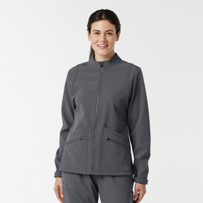 Layers 8509 Women's Soft Shell Scrub Jacket Pewter
