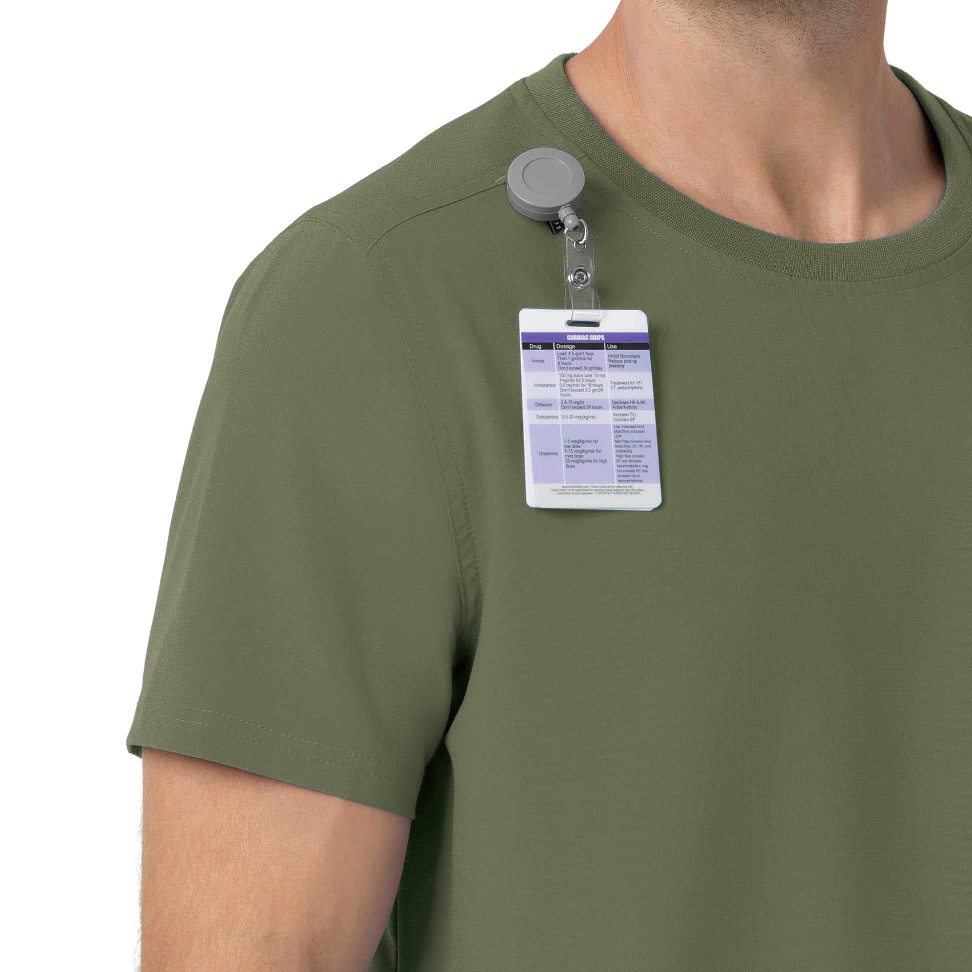 Force Cross-Flex C16510 Men's Crew Neck Scrub Top Olive