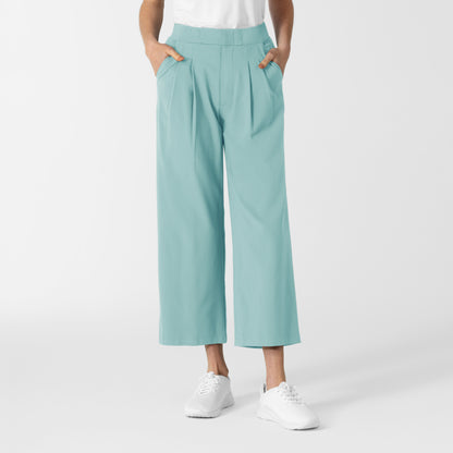 RENEW Edit 5354 Women's Cropped Wide Leg Scrub Trouser Coastal Blue