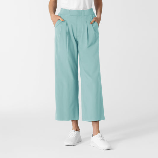 RENEW Edit 5354 Women's Cropped Wide Leg Scrub Trouser Coastal Blue
