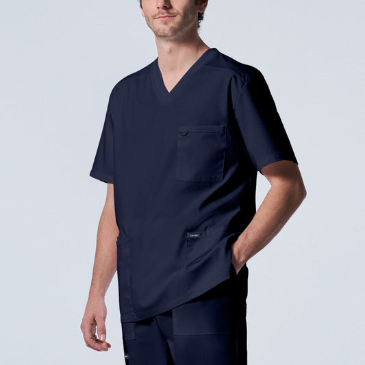 ProFlex LT109 Men's 4 Pocket V Neck Scrub Top True Navy Image