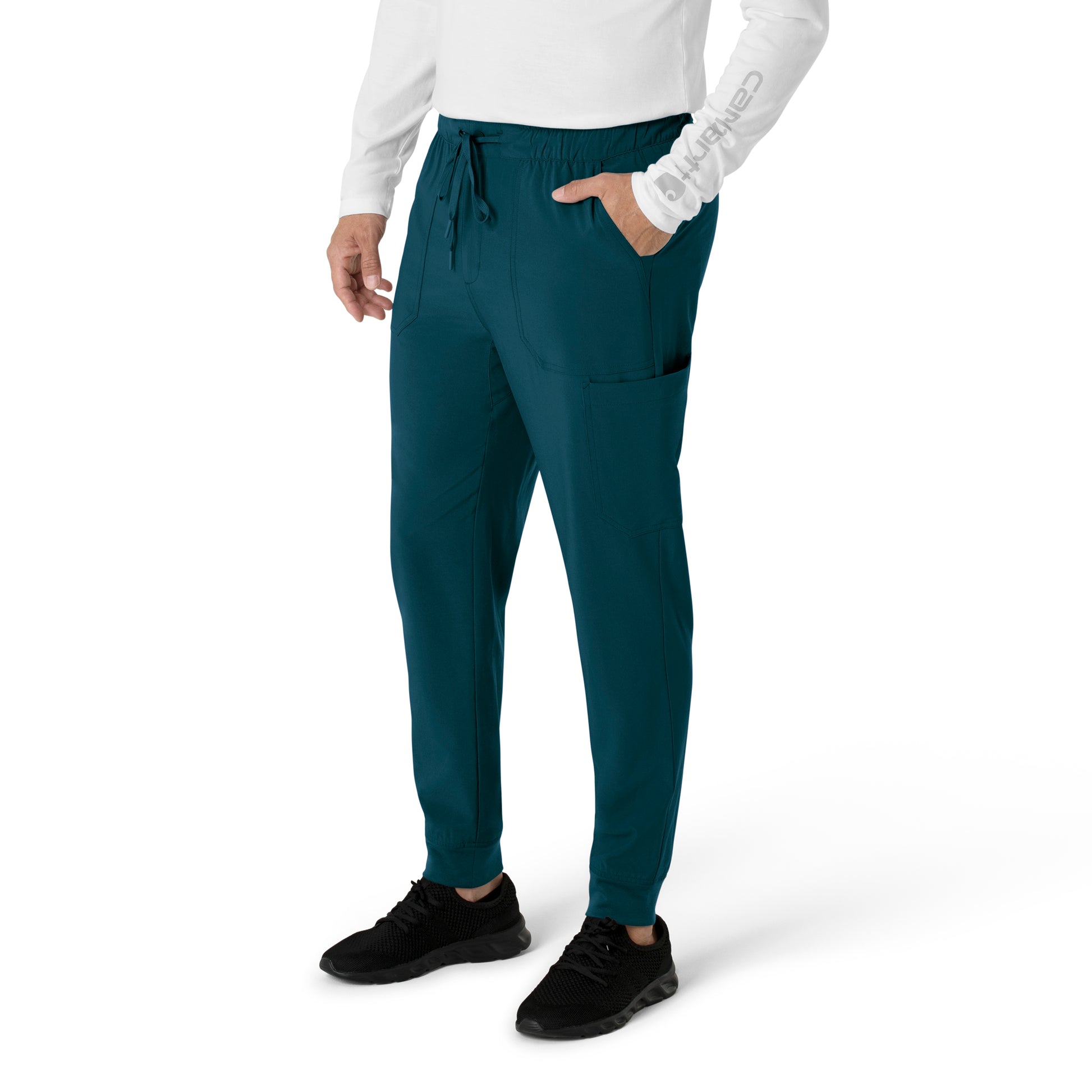 Force Cross-Flex C56310 Men's Jogger Scrub Pant Caribbean Model Image Left Side | Carhartt