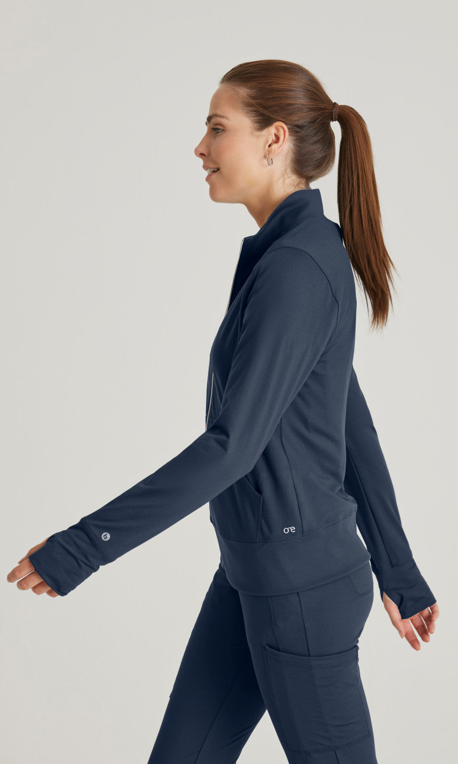 Barco One Performance Knits BOW896 Arena Knit Scrub Jacket Jacket Steel
