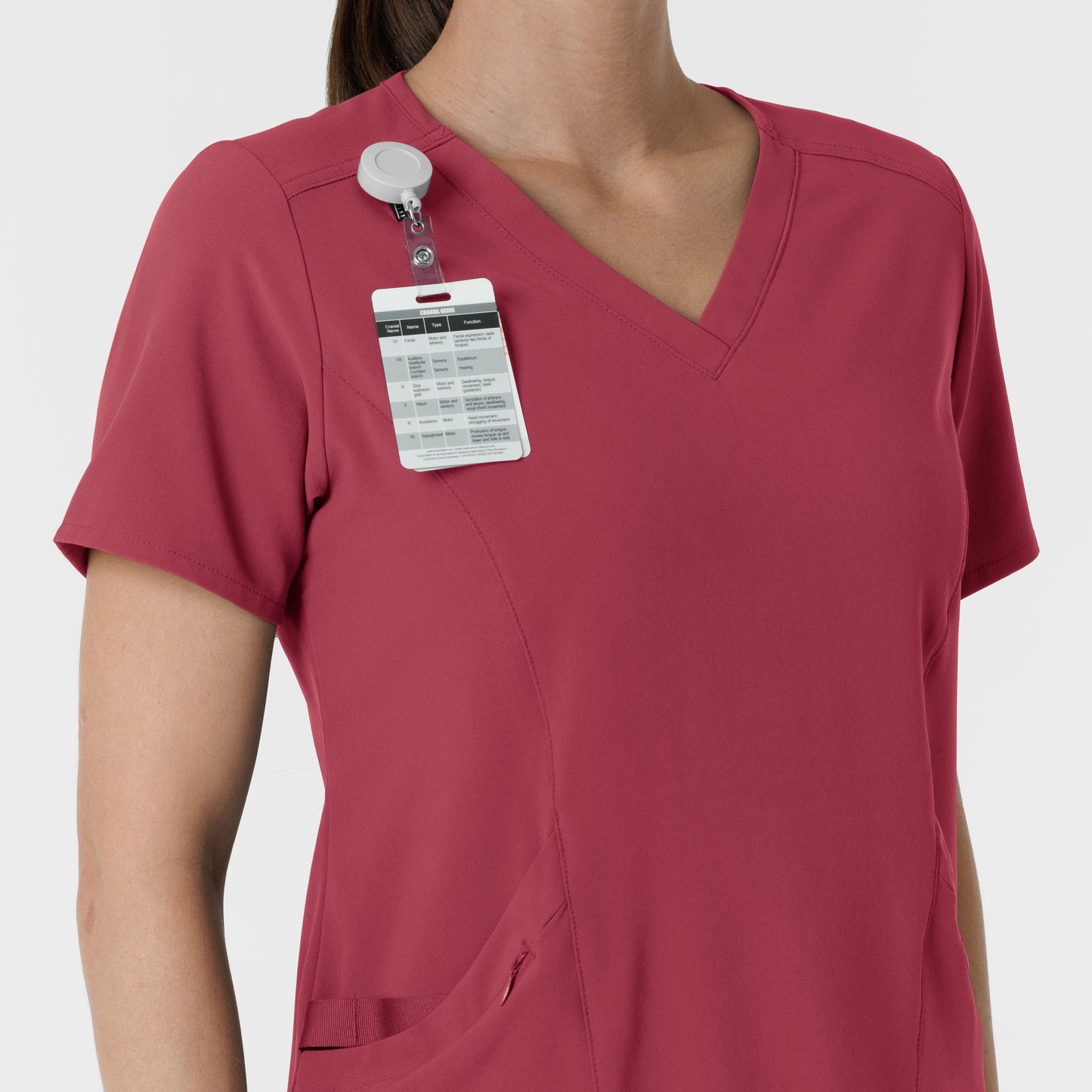 RENEW 6134 Women's V-Neck Scrub Top Ruby