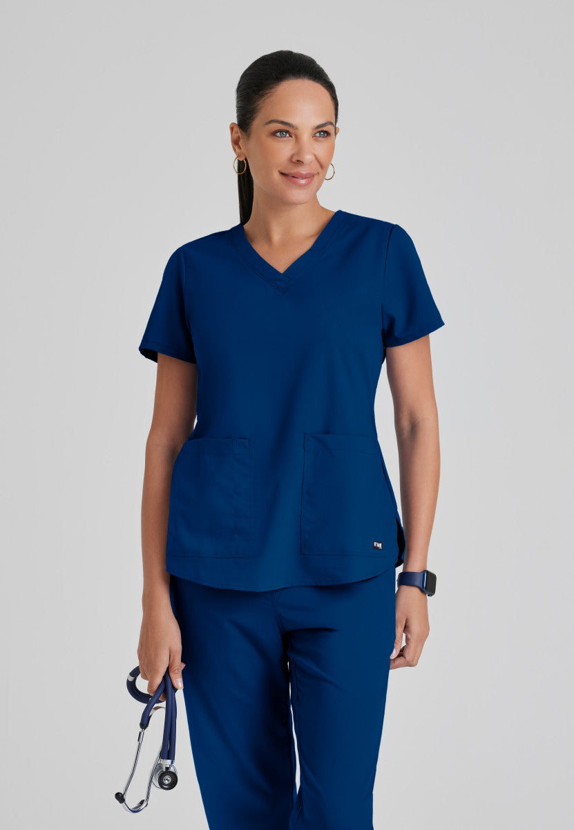 Greys Anatomy 71166 Aubrey Scrub Top Indigo