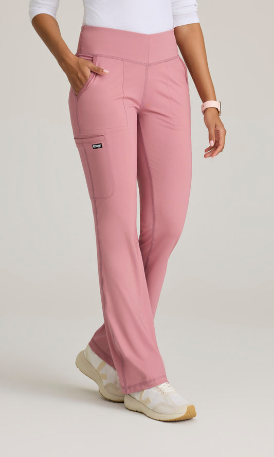 Grey's Anatomy Knits GRSP684 Swift Knit Scrub Pants Canyon Pink