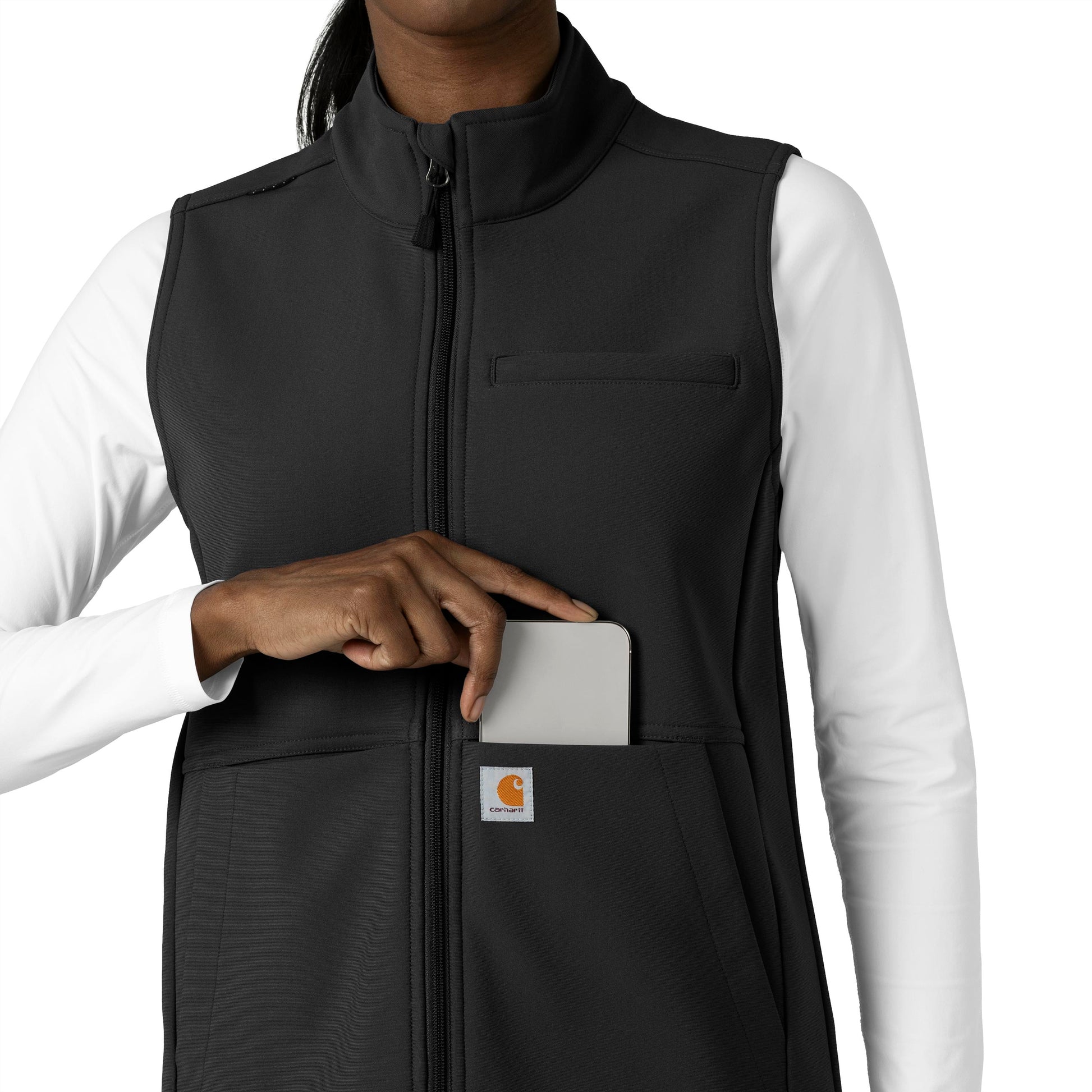 Rugged Flex C83023 Bonded Fleece Vest Black Model Image Alternate | Carhartt