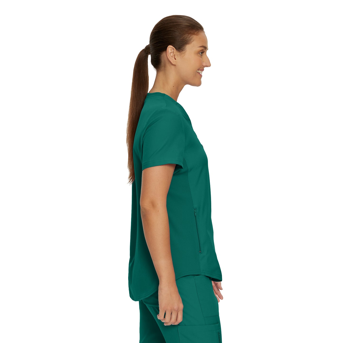 Forward LT101 Women's 2 Pocket V Neck Scrub Top Hunter Image