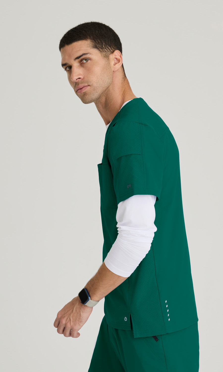 Barco One BOT195 Velocity Scrub Top Hunter Green