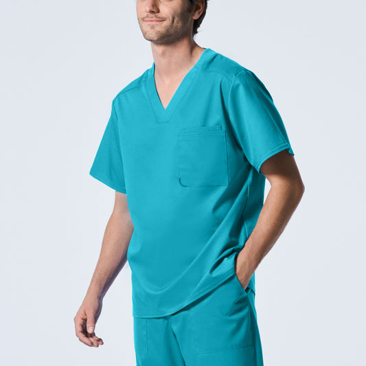 ProFlex LT108 Men's 2 Pocket V Neck Scrub Top Teal Image