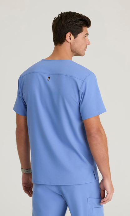 Grey's Anatomy Stretch GRST079 Murphy Scrub Top Ciel Blue