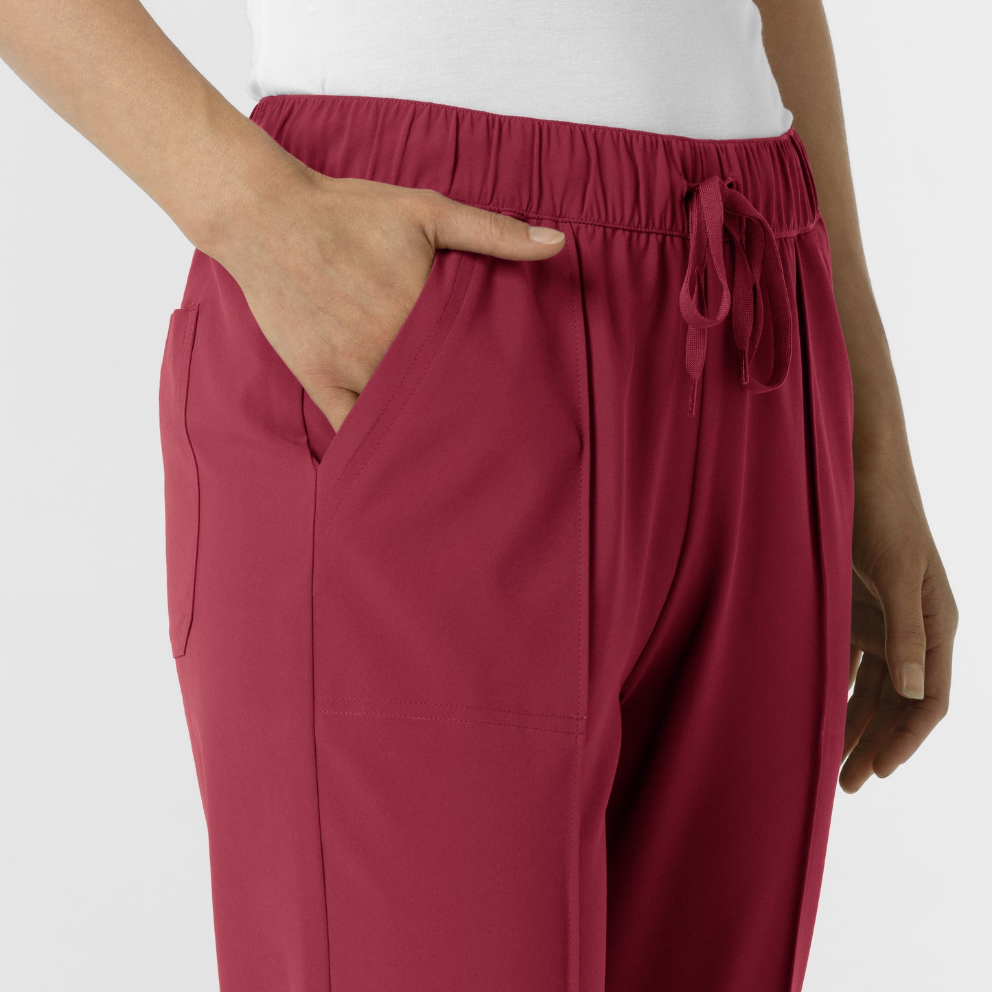 RENEW 5154 Women's Pintuck Scrub Pants Ruby